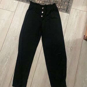 Black stretch pants